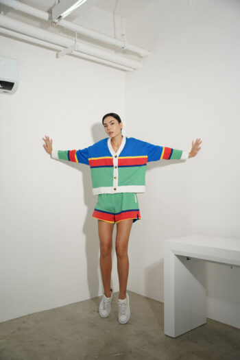 Beaver jacket and Oak shorts